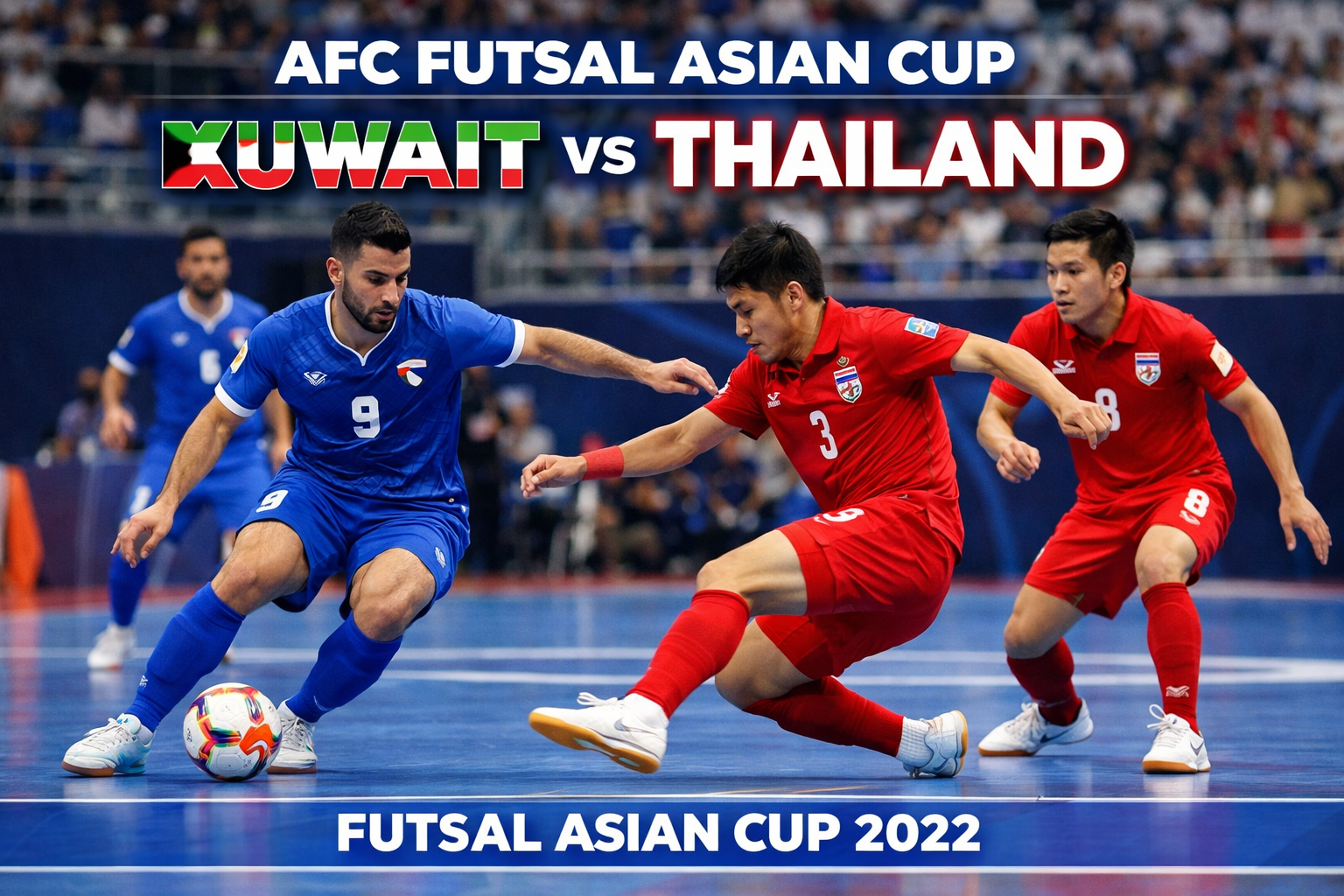 AFC Futsal Asian Cup Sore Ini: Kuwait vs Thailand Live Streaming di Okestream