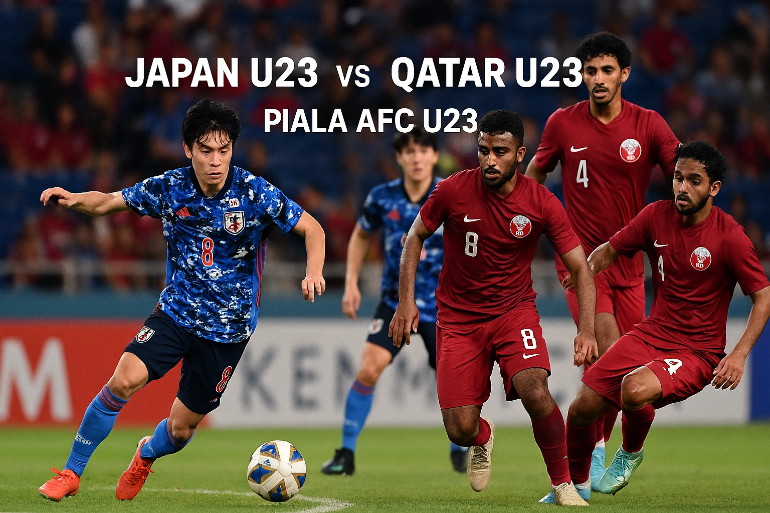 Japan U23 vs Qatar U23 Piala AFC U23 Malam Ini Pukul 23.30 WIB Live Streaming di Okestream