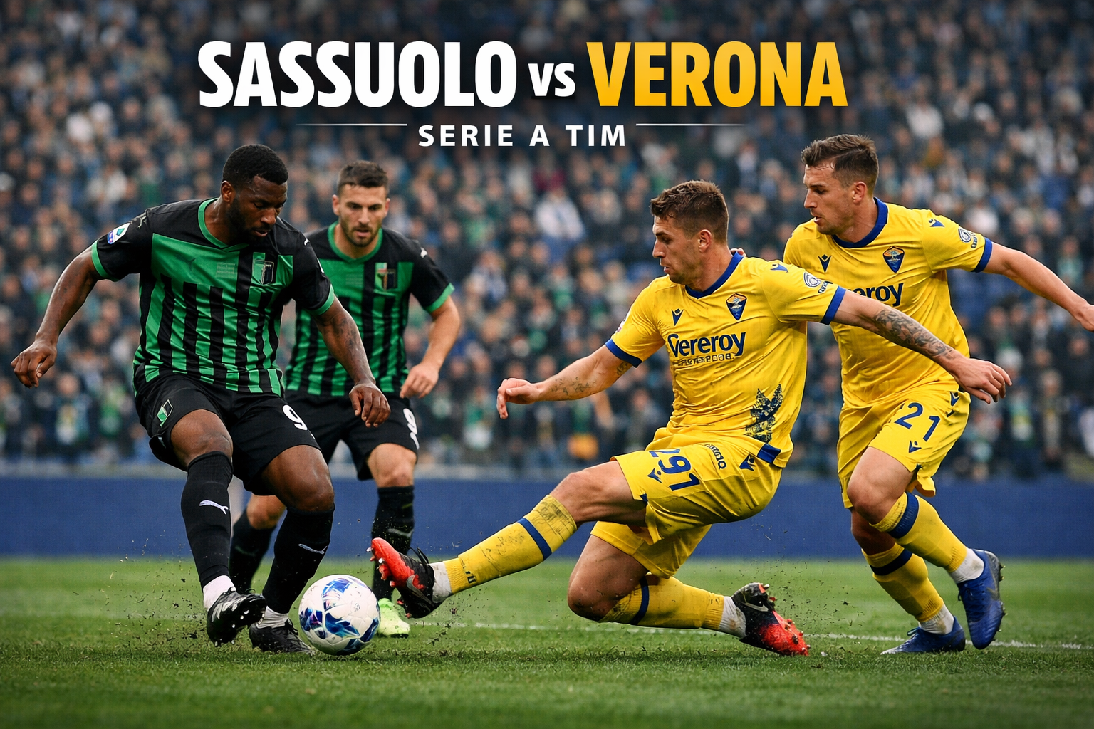 Okestream : Big Match Sassuolo vs Verona Serie A Dini Hari Ini Pukul 02.45 WIB