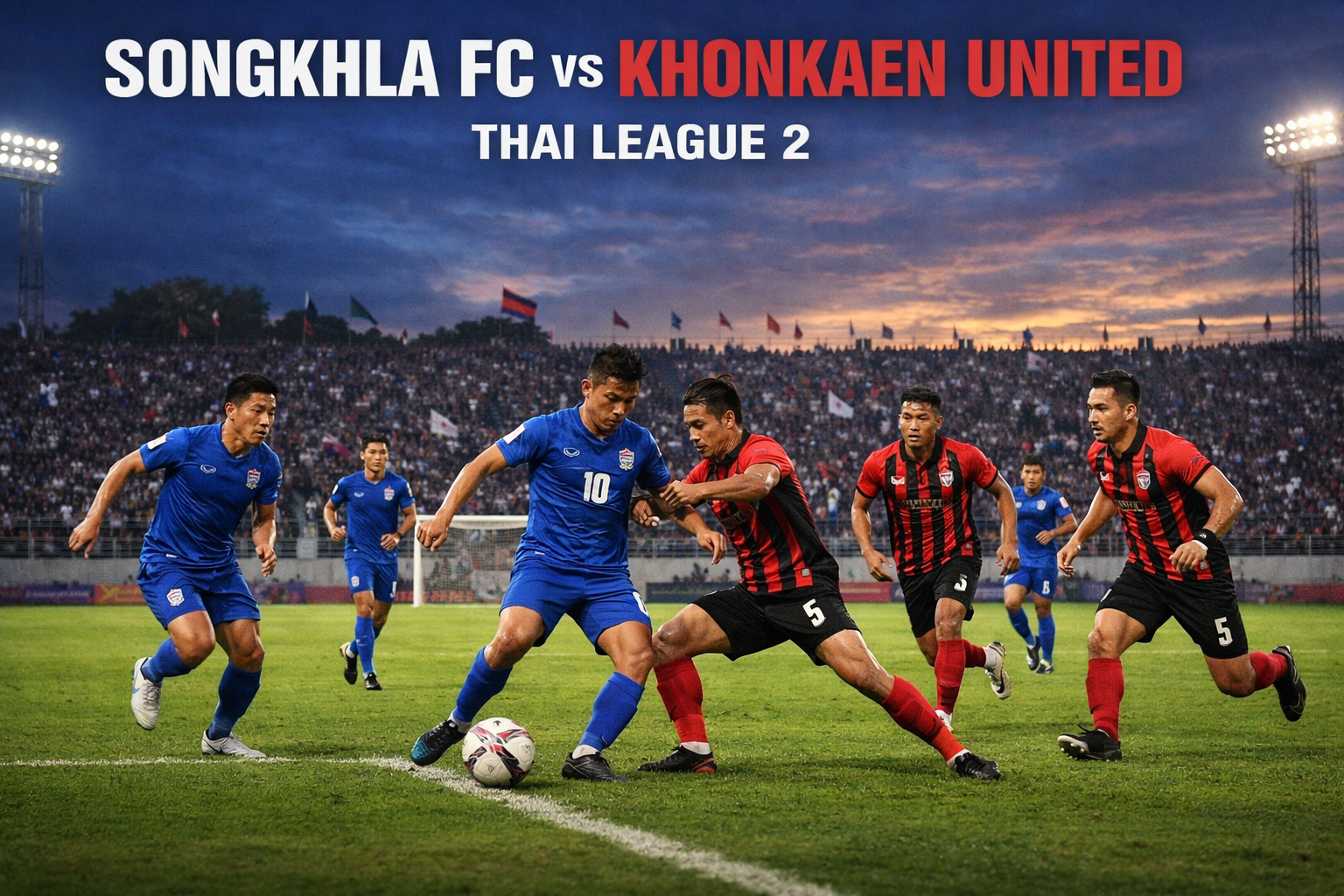 Okestream Sajikan Duel Songkhla FC vs Khonkaen United Liga 2 Thailand 18.30 WIB Sore Ini