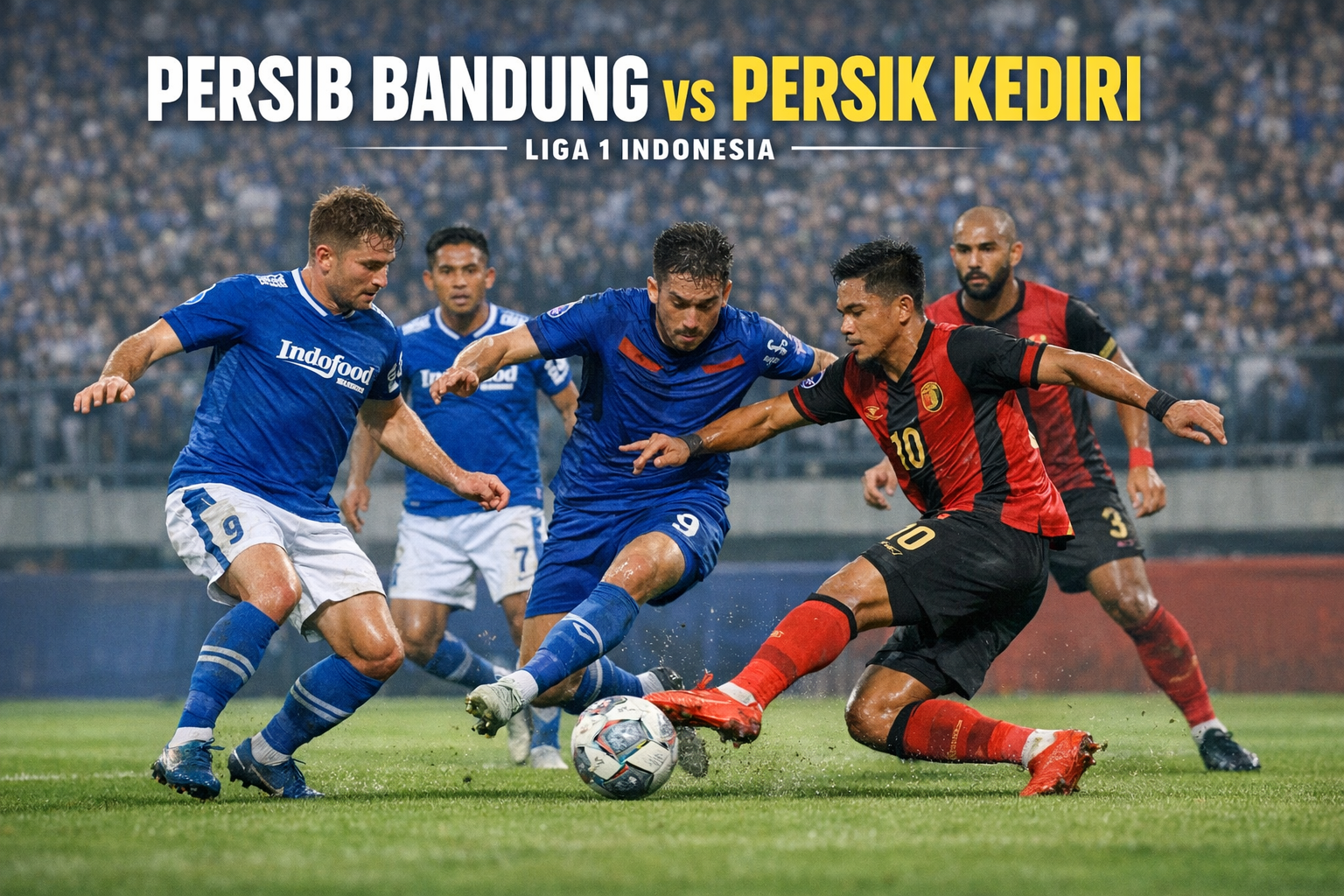 Okestream Live 20.30 WIB: Persib Bandung vs Persik Kediri Liga 1 Indonesia Malam Ini Penuh Gengsi