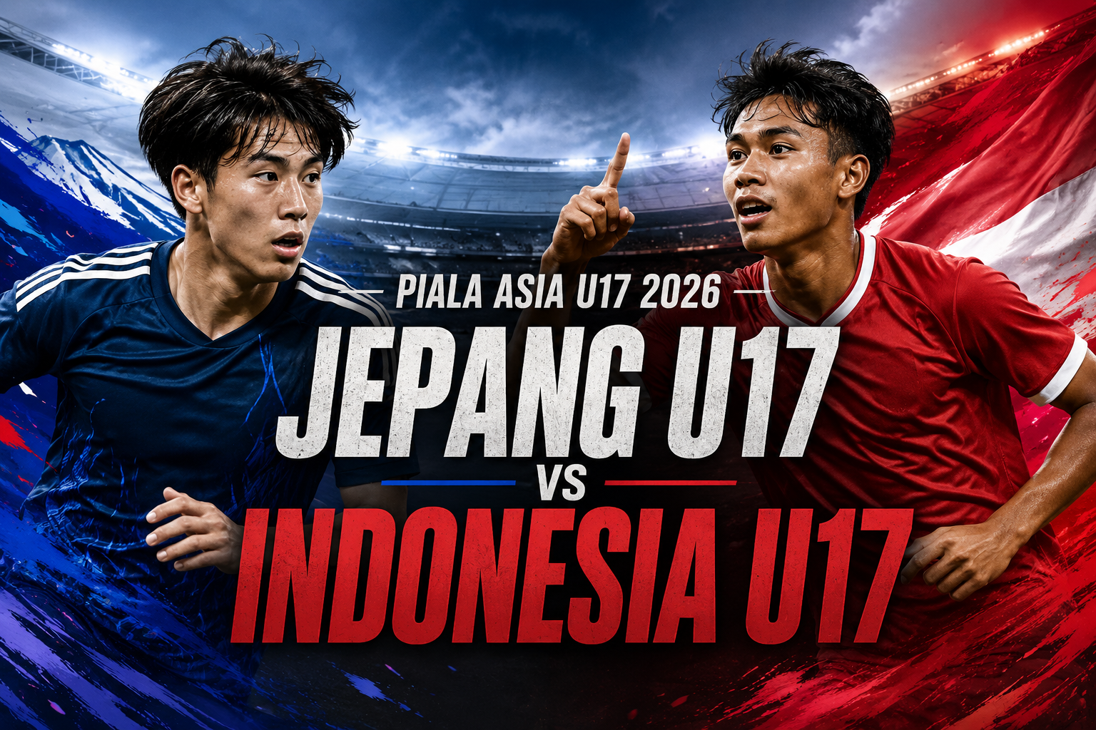 Okestream Ikut Menghangatkan Jepang U17 vs Indonesia U17 Piala Asia U17 2026 Malam Ini Jam 23.00 WIB dengan Antusias Tinggi