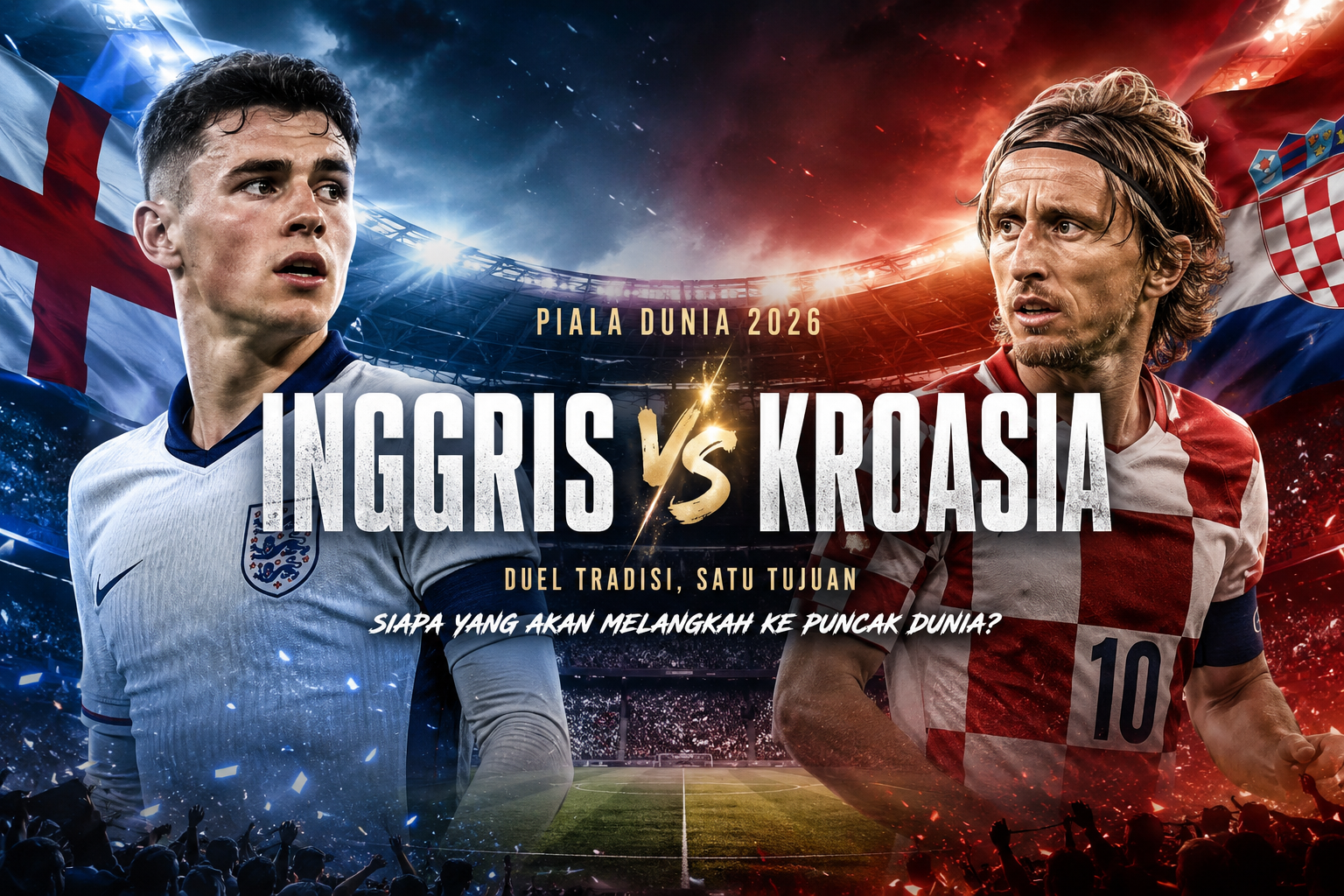 Okestream Hadirkan Streaming Inggris vs Kroasia Piala Dunia 2026 Pukul 03.00 WIB Pertandingan Panas Tim Favorit Dunia
