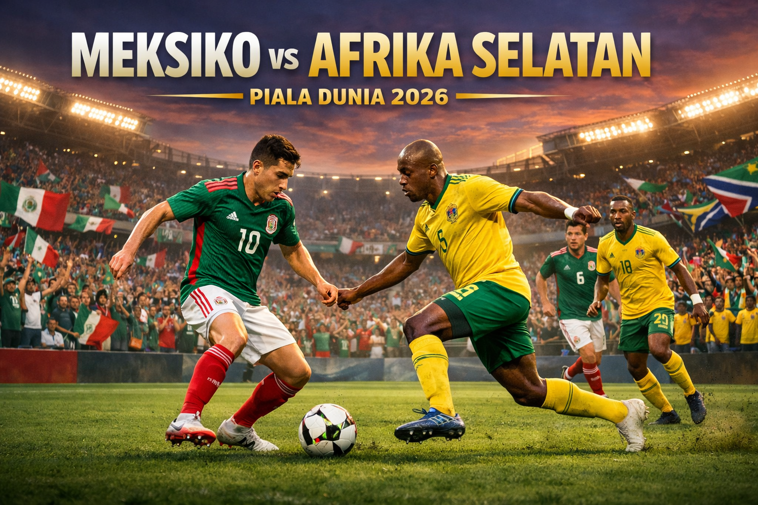 Streaming Meksiko vs Afrika Selatan Piala Dunia 2026 Dini Hari Ini Pukul 02.00 WIB Bersama Okestream Siap Menjadi Teman Begadang Pecinta Bola