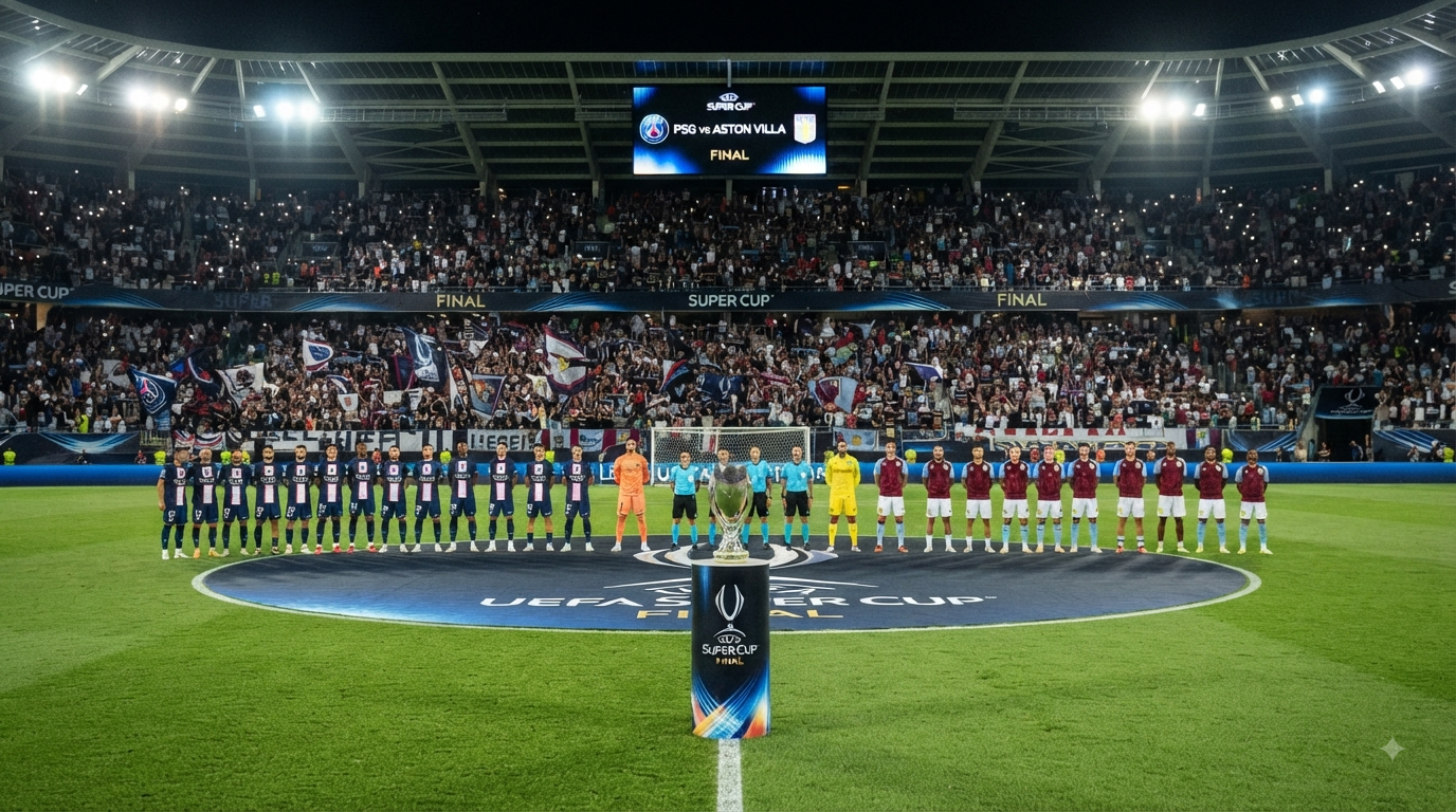 PSG vs Aston Villa Final Piala Super UEFA Dini Hari Ini Pukul 02.00 WIB: Okestream Hadirkan Informasi Pertandingan Bergengsi Perebutan Trofi Super Eropa